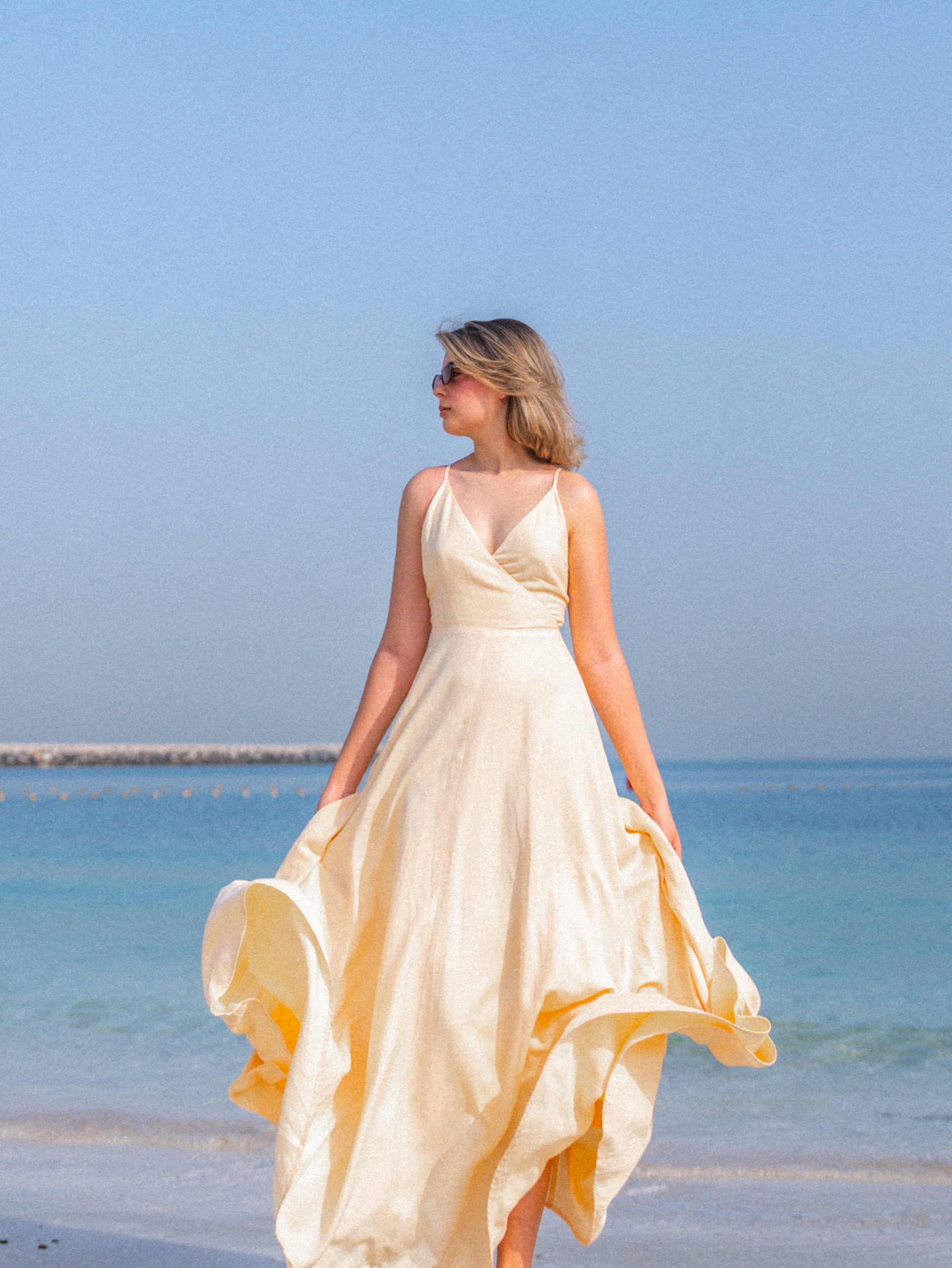 Shams Linen Tie-Back Dress – Butter Yellow